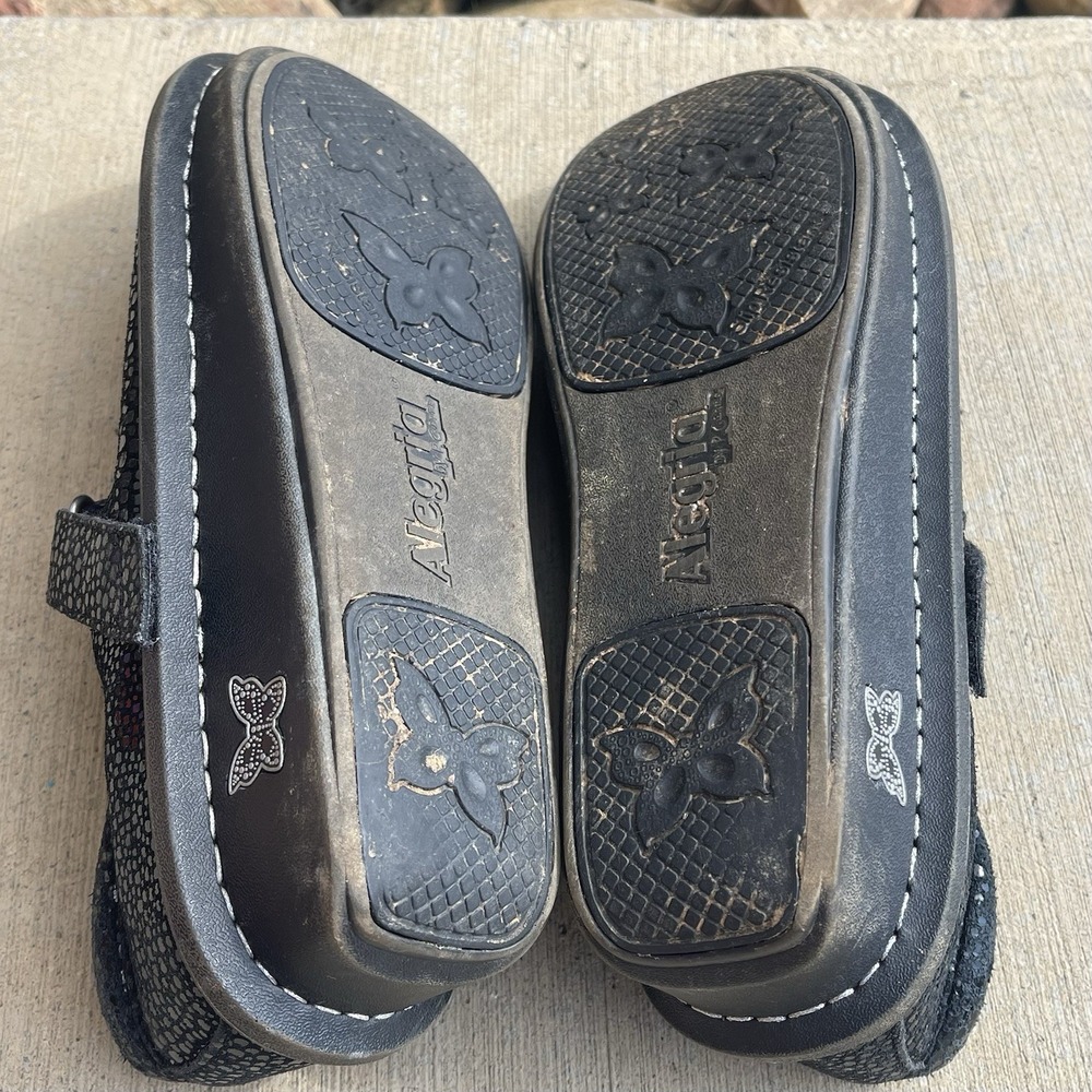 Alegria Dayna DAY561 Mary Jane Comfort Shoe Black Shimmer Leather EU 37 US 7-7.5 - Picture 8 of 8